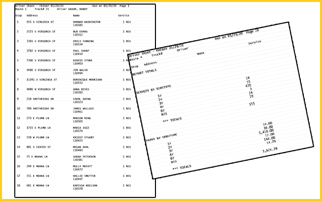 Route Sheet